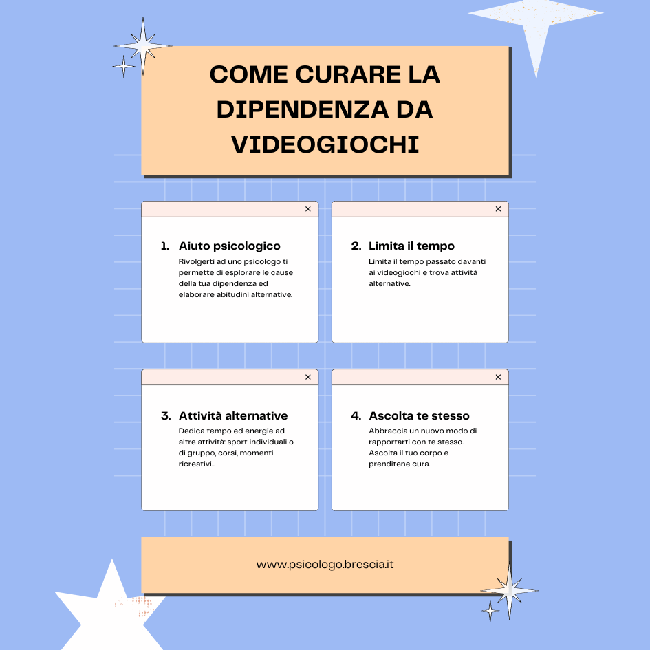come curare la dipendenza da videogiochi in 4 punti.