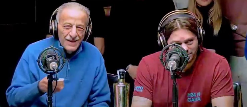 Filippo Champagne e Nevio lo Stirato alla Zanzara con Giuseppe Cruciani e David Parenzo