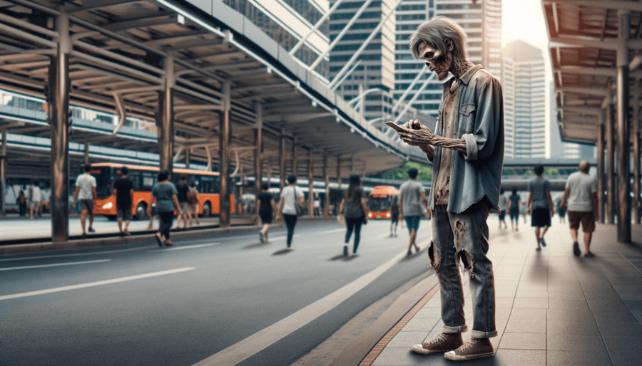 Lo smartphone trasforma le persone in zombie